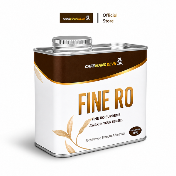 Cà phê FINE RO (100% Robusta Honey Lâm Đồng) - Hộp thiếc cao cấp 150g