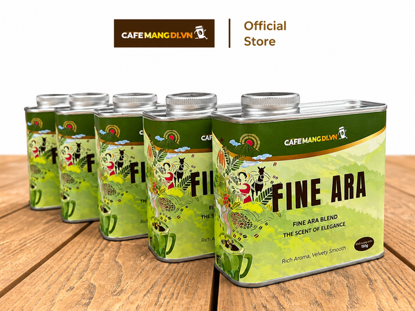 Cà Phê Fine Ara - Blend Ara Cao Cấp - 70% Robusta & 30% Arabica (Hộp Thiếc 150g) | CafeMangDi.vn