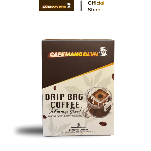  Cà Phê Phin Giấy (Drip Bag) Nguyên Chất – Gu Đậm Bản Sắc | Cafemangdi.vn (Hộp 10 gói) 