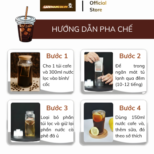  Set 3 gói Cold Brew (Dạng Túi Lọc Tiện Lợi) 