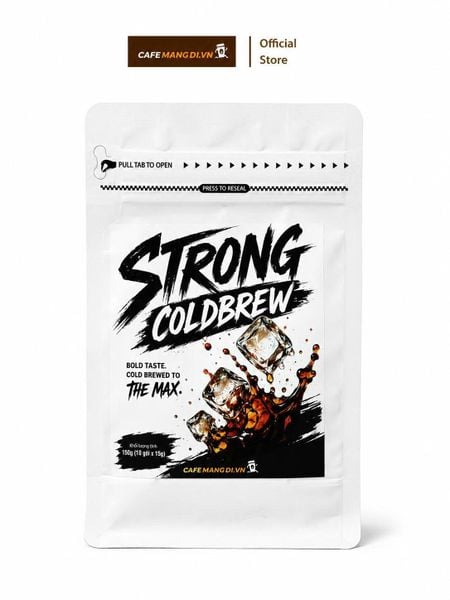 Cà Phê Túi Lọc Strong Cold Brew - 100% Robusta Nguyên Chất (Túi 10 gói x 15g) | CAFE MANG DI.VN