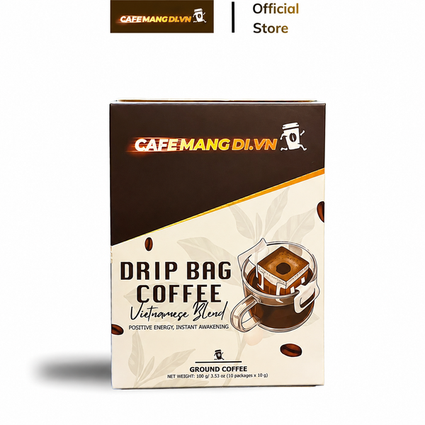Cà Phê Phin Giấy (Drip Bag) Nguyên Chất – Gu Đậm Bản Sắc | Cafemangdi.vn (Hộp 10 gói)