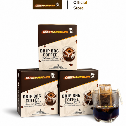 Combo 2 hộp Cà Phê Phin Giấy (Drip Bag) Nguyên Chất – Gu Đậm Bản Sắc | Cafemangdi.vn (Hộp 10 gói)
