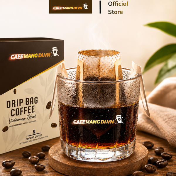 Cà Phê Phin Giấy (Drip Bag) Nguyên Chất – Gu Đậm Bản Sắc | Cafemangdi.vn (Hộp 10 gói)