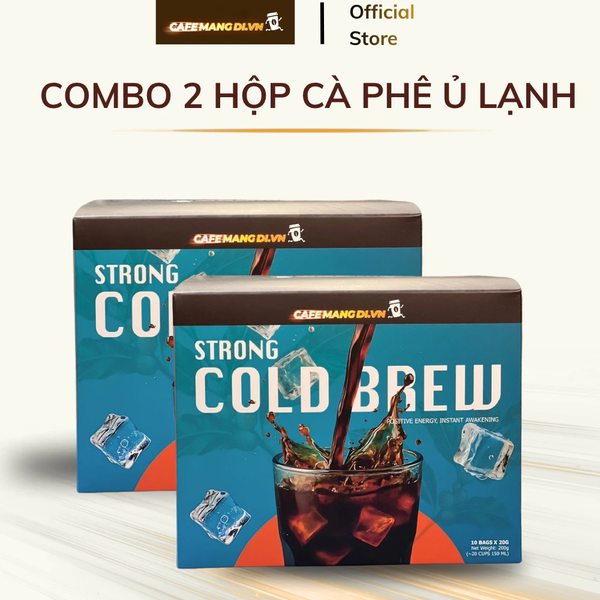 Combo 2 hộp Cà Phê Ủ Lạnh Cafemangdi.vn, hạt Arabica Cầu Đất Nguyên Chất - Vị Thanh, Hậu Ngọt