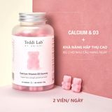  Kẹo bổ sung Canxi + Vitamin D3 chắc khỏe xương Unichi Calcium Vitamin D3 Gummy (60 viên) 