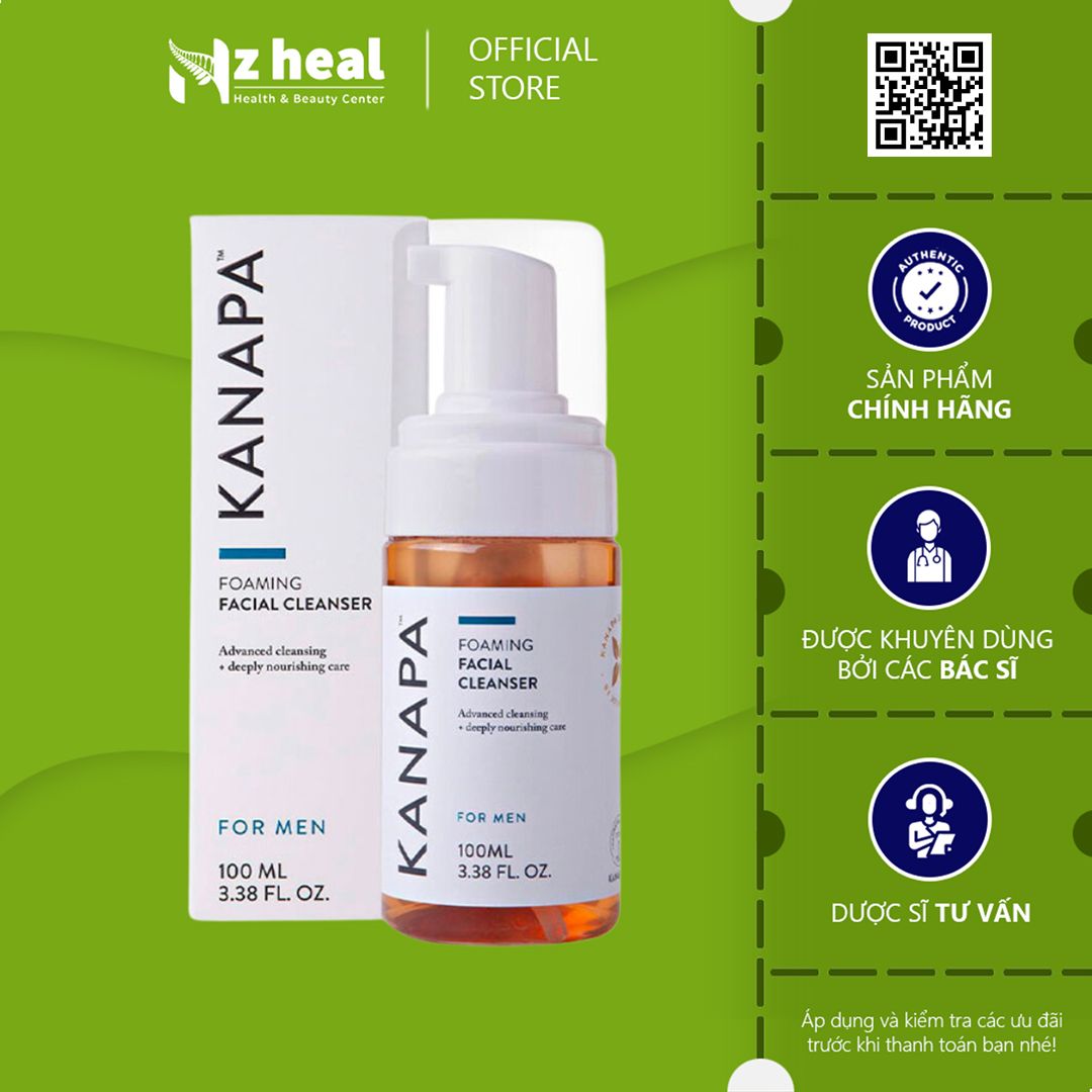  Sữa rửa mặt tạo bọt cho nam Kanapa Foaming Facial Cleanser For Men (100ml) 