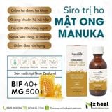  Siro giảm ho, trị đau họng Organic Manuka Throat and Chest Syrup MGO650+ 