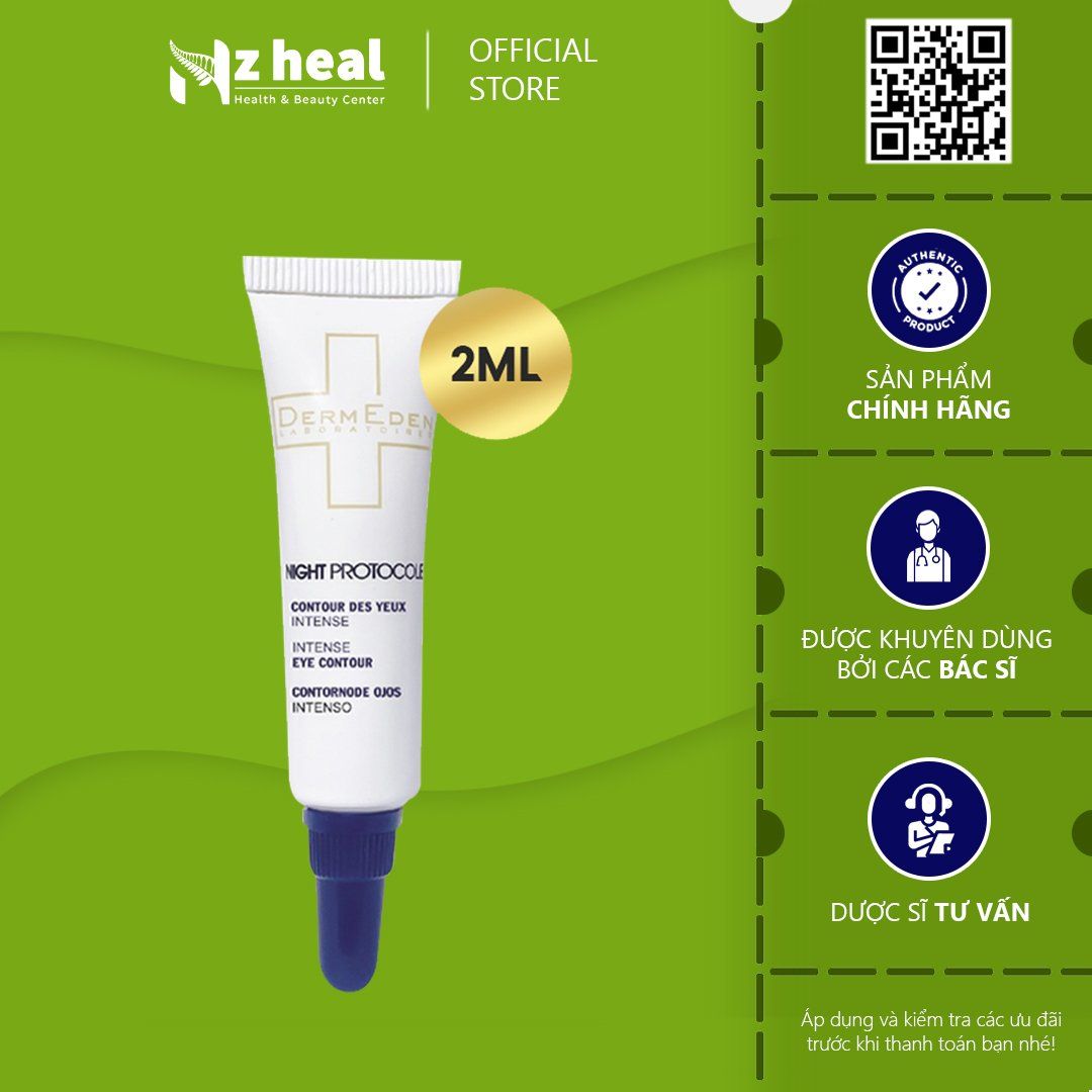  [Sample] Kem dưỡng mắt DermEden Night Protocole Intense Eye Contour 2ml – Giảm quầng thâm hiệu quả 