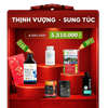  Set quà Tết Thịnh Vượng Sung Túc: Viên Vitamin Multi Extra + Sữa non Nzpurehealth + Siro hô hấp Harker Herbals + Mật ong Manuka Deep Blue Health + Dầu gội Aromase 