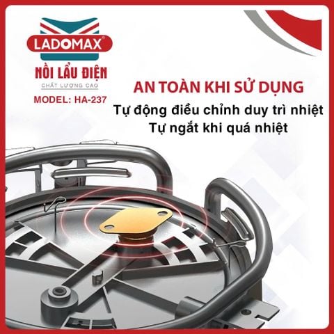 Nồi lẩu điện lòng liền Ladomax HA-237
