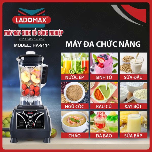 Máy xay sinh tố công nghiệp Ladomax HA-9114