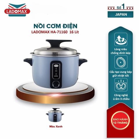 Nồi cơm điện công nghiệp 16 Lít Ladomax HA-71160