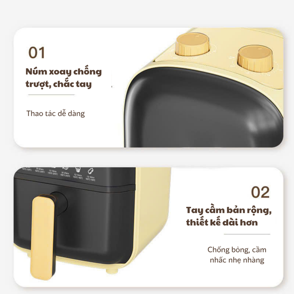 Nồi chiên không dầu mini PLJN-8001-DZ