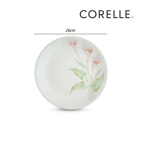COMBO 4 - CB4-110-LV-LP - Dĩa lớn thủy tinh Corelle 110-LV-LP, hoa văn LilyVille, 26cm