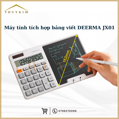 Máy tính kèm bảng viết Deerma JX01 đen NEW