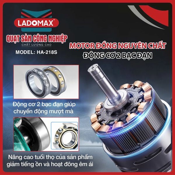 Quạt sàn công nghiệp Ladomax HA-218S