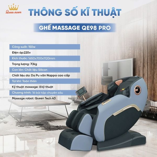 Ghế Massage Queen Crown QE98 Pro