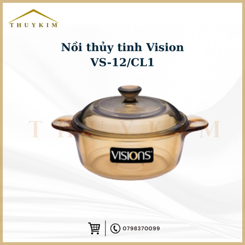 Nồi thủy tinh Visions 1.25 lít – VS-12/CL1