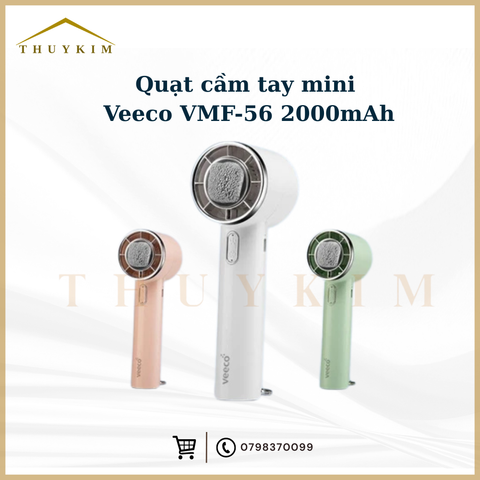 Quạt cầm tay mini Veeco VMF-56 2000mAh