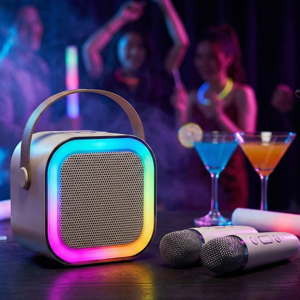 Loa bluetooth karaoke LK-812 kèm 2 micro - tặng kèm bộ tua vít đảo chiều