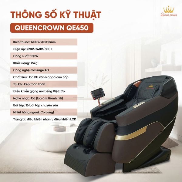 Ghế massage Queen Crown QE450