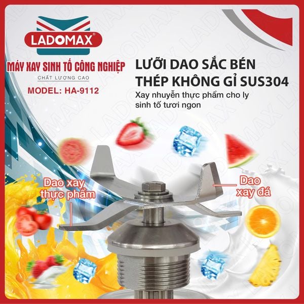 Máy xay sinh tố công nghiệp Ladomax HA-9112