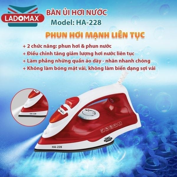Bàn ủi hơi nước LADOMAX HA-228