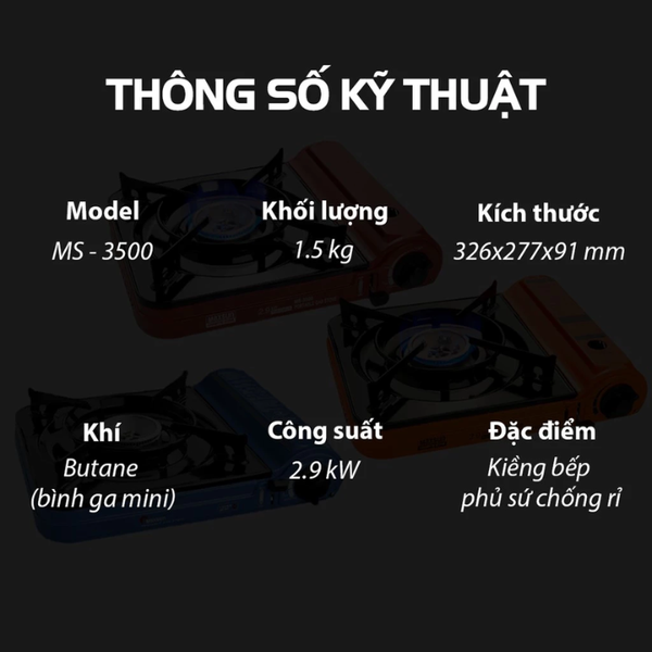 Bếp Gas Mini Maxsun MS-3500