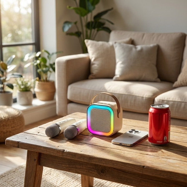 Loa bluetooth karaoke LK-812 kèm 2 micro - tặng kèm bộ tua vít đảo chiều