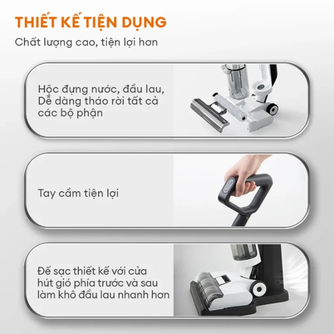 Máy hút bụi lau nhà Gaabor VCF8T-WH01A