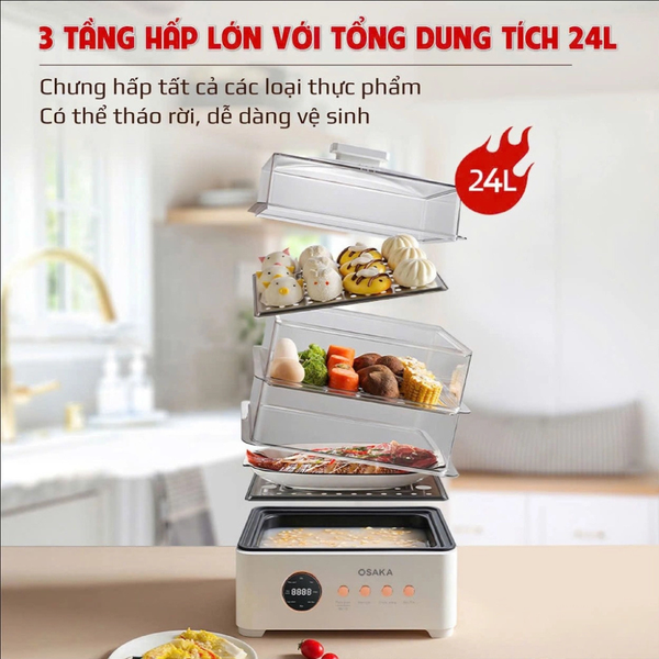 Nồi lẩu hấp đa năng Osaka MP666