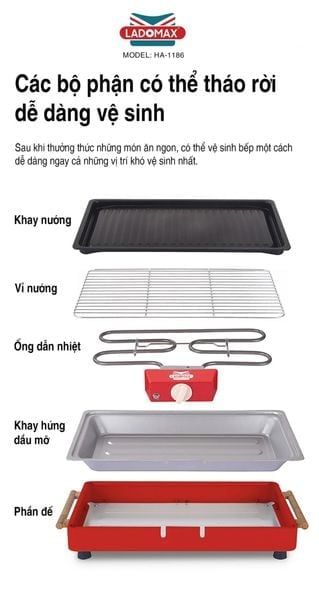Bếp nướng điện Ladomax HA-1186