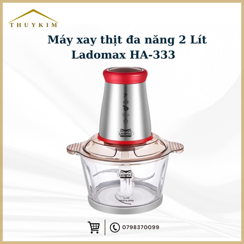 Máy xay thịt đa năng 2 Lít Ladomax HA-333