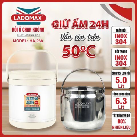 Nồi ủ chân không Ladomax HA-286 | Dung tích 6 Lít 3