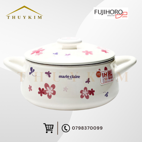 Nồi thép Nippon tráng men Fujihoro MCPV-20W 20cm/2.4L