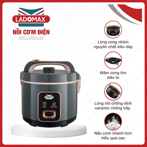 Nồi cơm điện nắp gài Ladomax nhiều dung tích