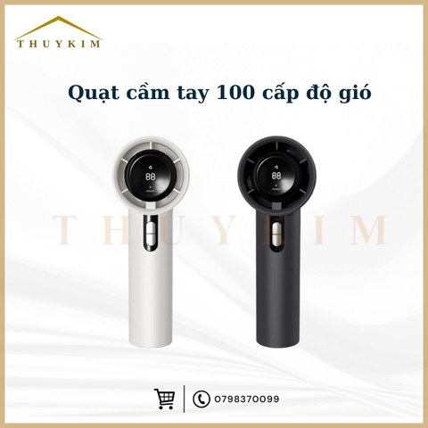 Quạt cầm tay 100 cấp độ gió có dây móc