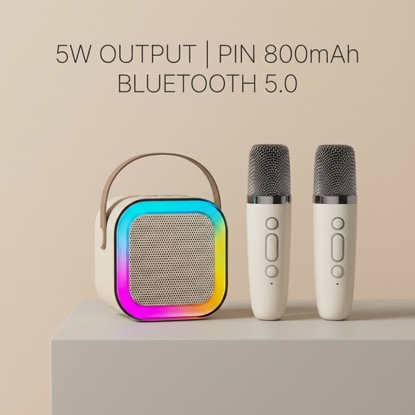 Loa bluetooth karaoke LK-812 kèm 2 micro - tặng kèm bộ tua vít đảo chiều