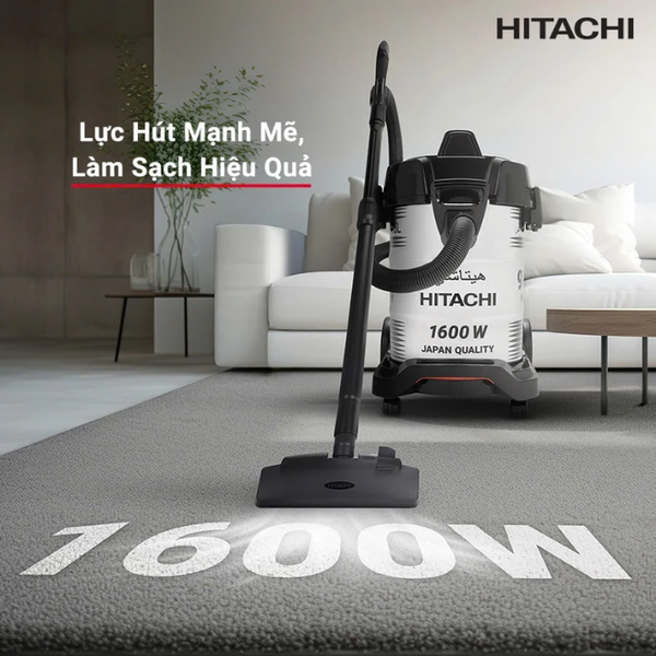 Máy hút bụi công nghiệp Hitachi công suất 1600W CV-975PW
