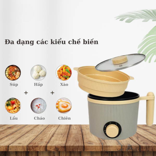 Nồi lẩu mini đa năng PLD-898 - lòng nồi nox