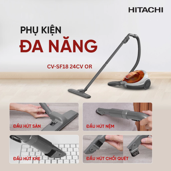 Máy hút bụi Hitachi CV-SF18 (24CV-OR)