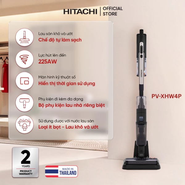 Máy hút bụi lau sàn Hitachi PV-XHW4P