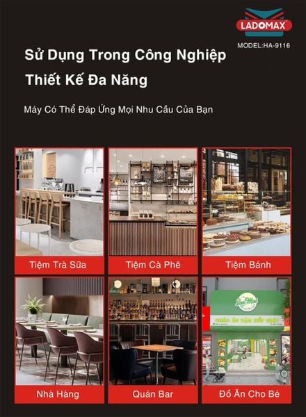 Máy xay sinh tố công nghiệp 2680W Ladomax HA-9116