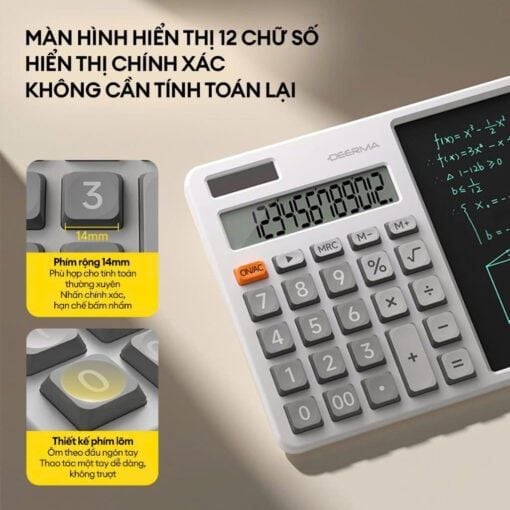 Máy tính kèm bảng viết Deerma JX01 đen NEW