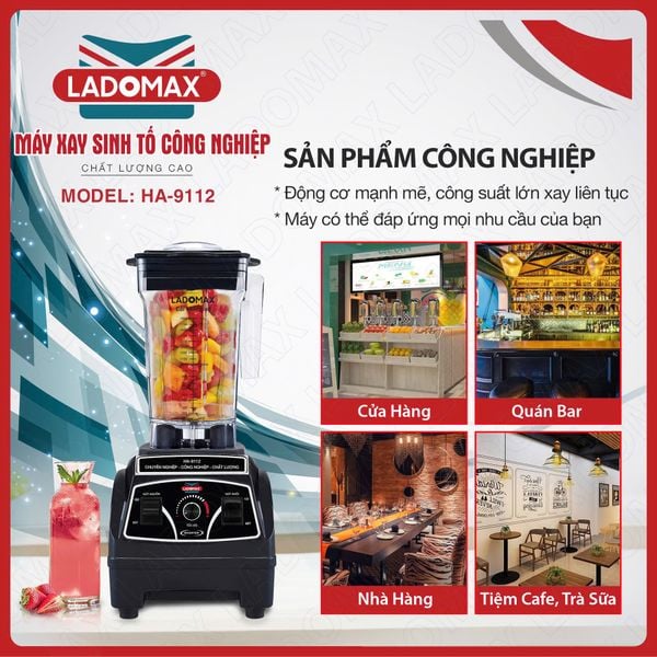 Máy xay sinh tố công nghiệp Ladomax HA-9112