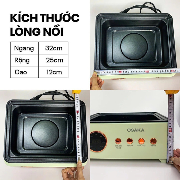 Nồi lẩu hấp đa năng Osaka MP666