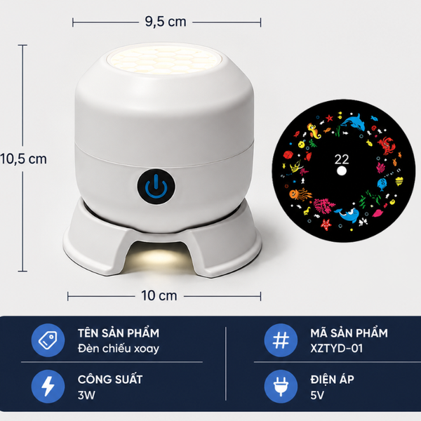 Đèn chiếu xoay 3D