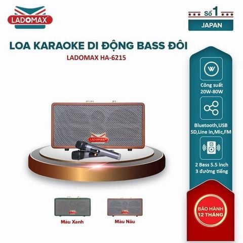 Loa Karaoke xách tay cao cấp Ladomax HA-6215