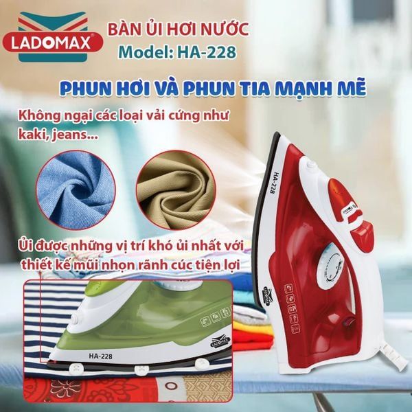 Bàn ủi hơi nước LADOMAX HA-228